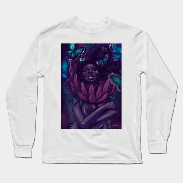 Black Beauty Long Sleeve T-Shirt by dracoimagem